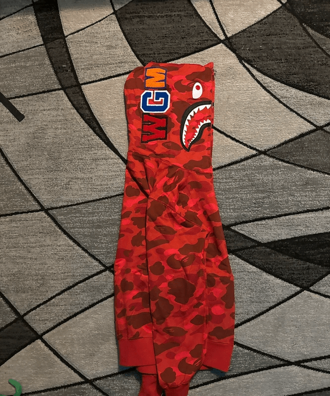 BAPE Red Camo Shark Full-Zip Hoodie